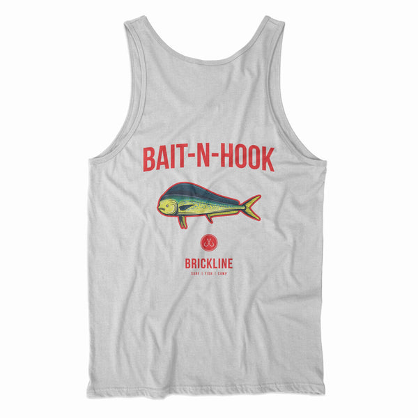 Brickline Bait-N-Hook Tank Top for Mens - Light Gray