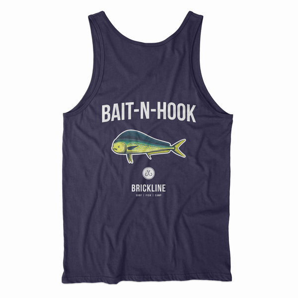Brickline Bait-N-Hook Tank Top for Mens - Light Gray