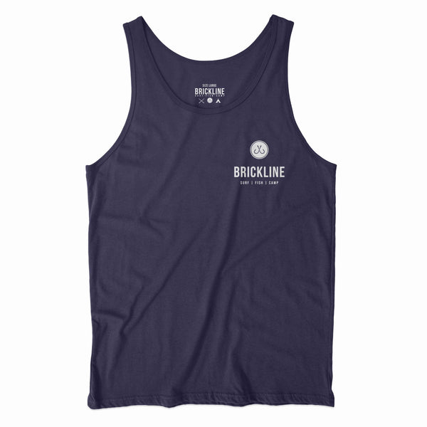 Brickline Bait-N-Hook Tank Top for Mens - Light Gray